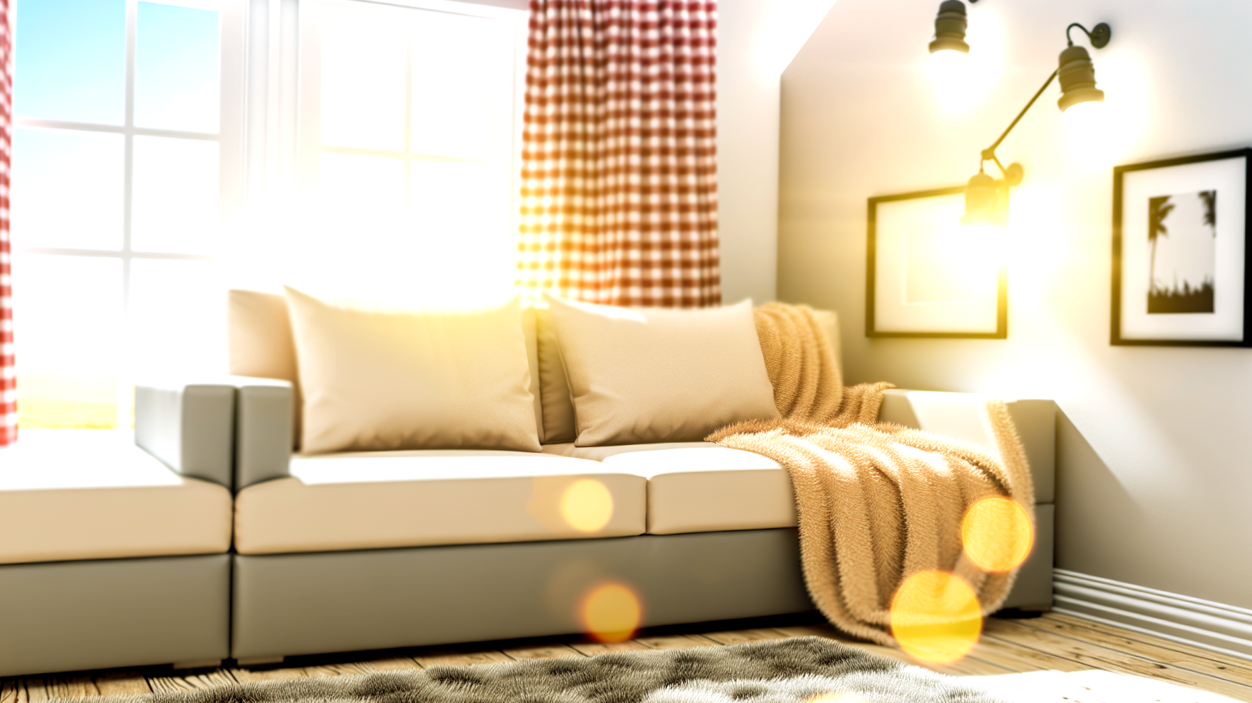 divano letto rinnovato cuscini colorati tappeto vintage"